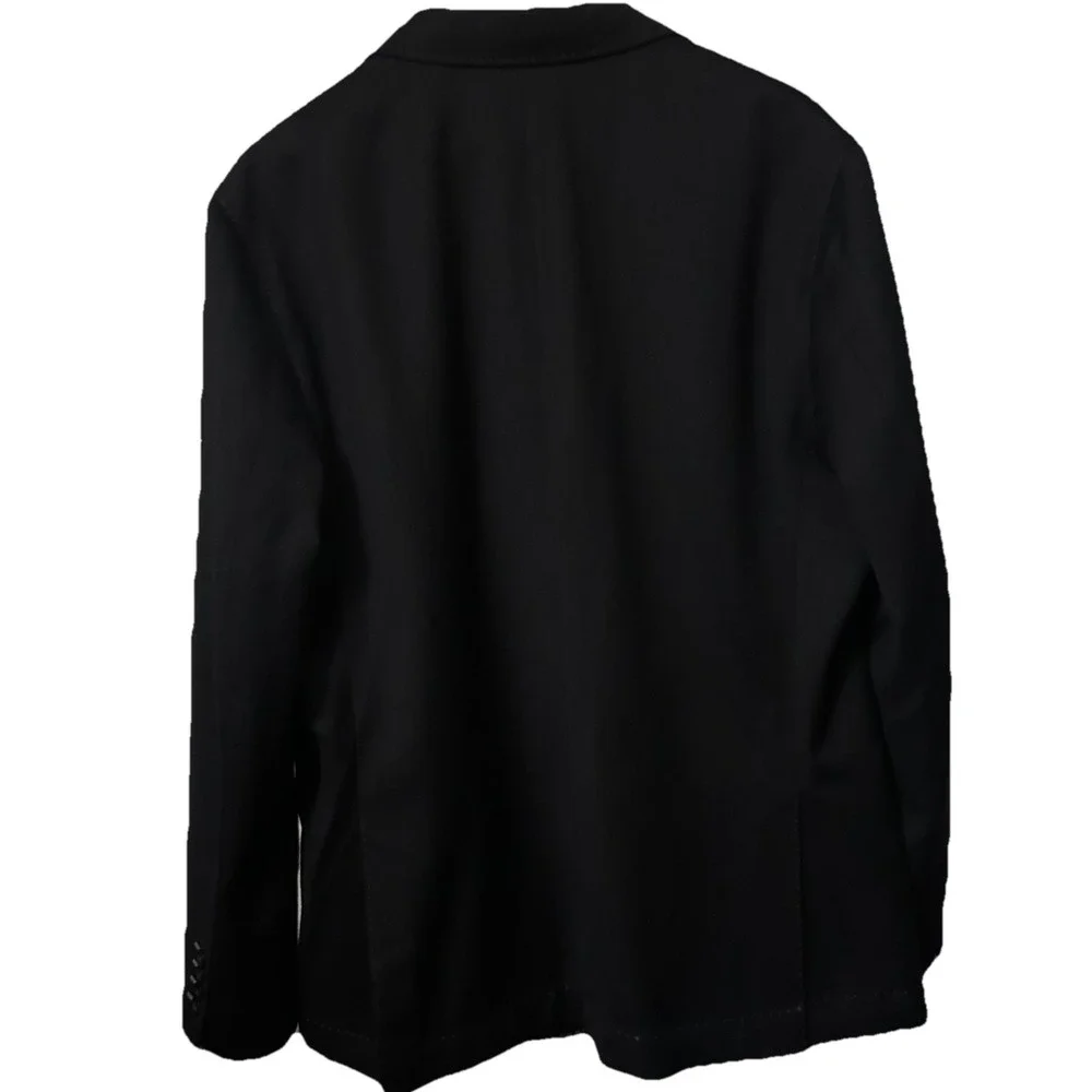 Bartorelli Napoli Blazer Men's 58 R Dark Charcoal Gray 100% Wool Sports Jacket